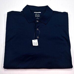 Jos A Bank L Traditional Fit Navy Blue Short Sleeve Men's Polo Shirt NEW NWT